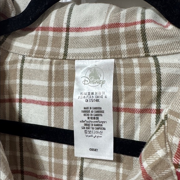 NWT Disney Flannel Plaid Pajama Set Mickey Mouse Snowman size 3x - Picture 5 of 14